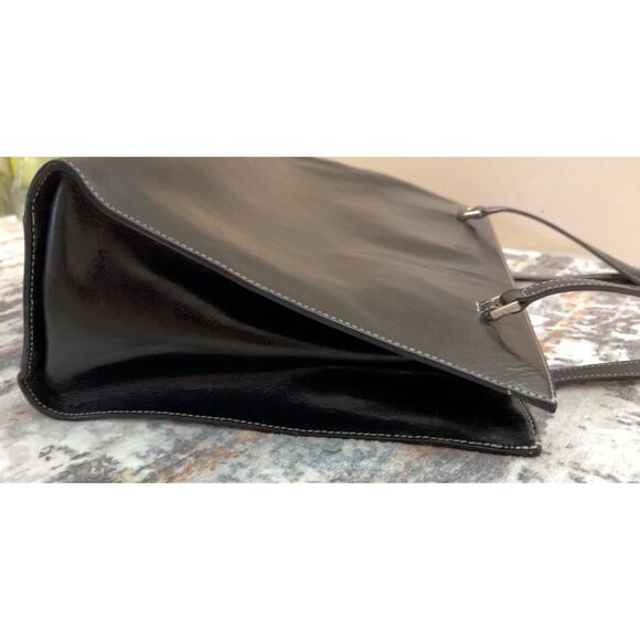 Vintage Kate Spade black patent leather shoulder/tote bag - Picture 4 of 13